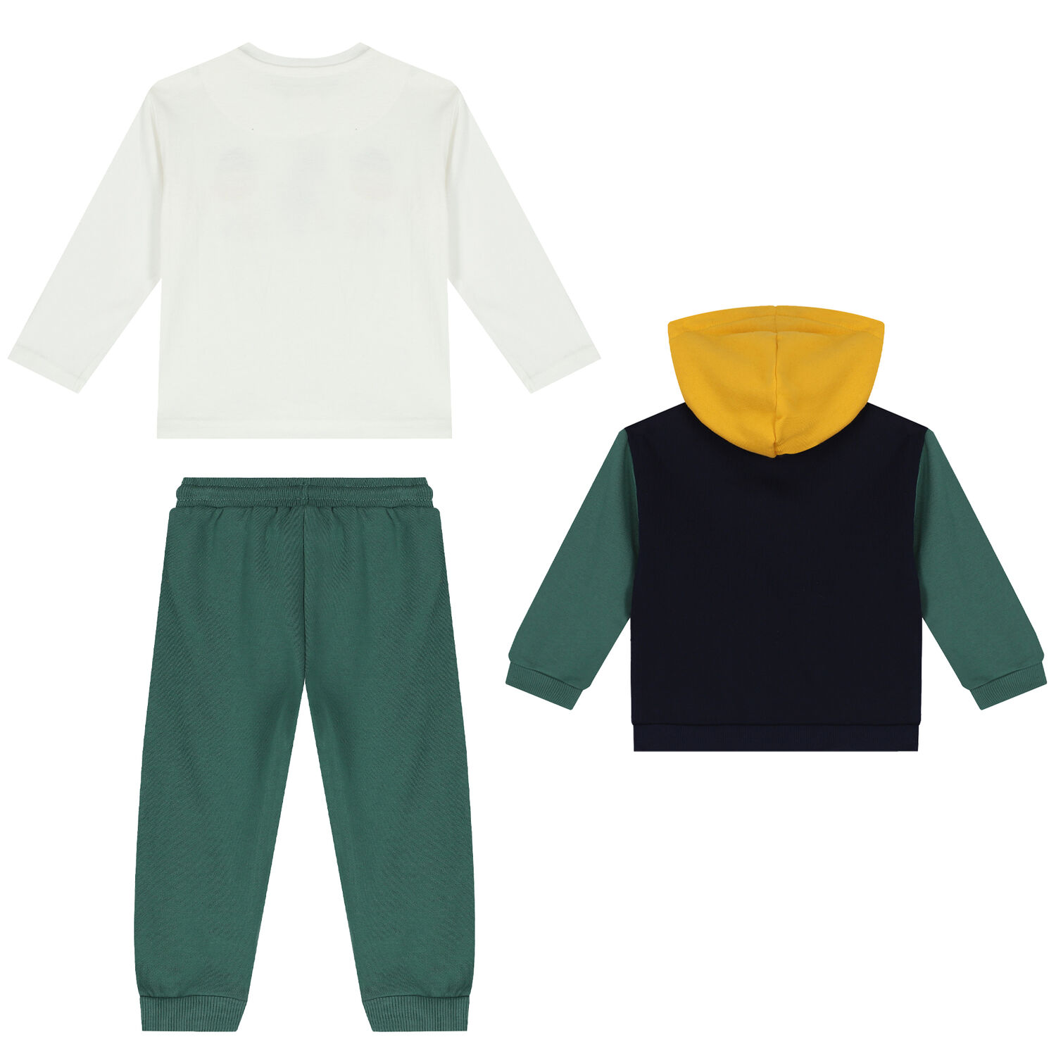 Younger Boys Green 3 Piece Tracksuit Set, 1, hi-res